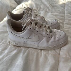 White Nike Air Force 1 Sneakers